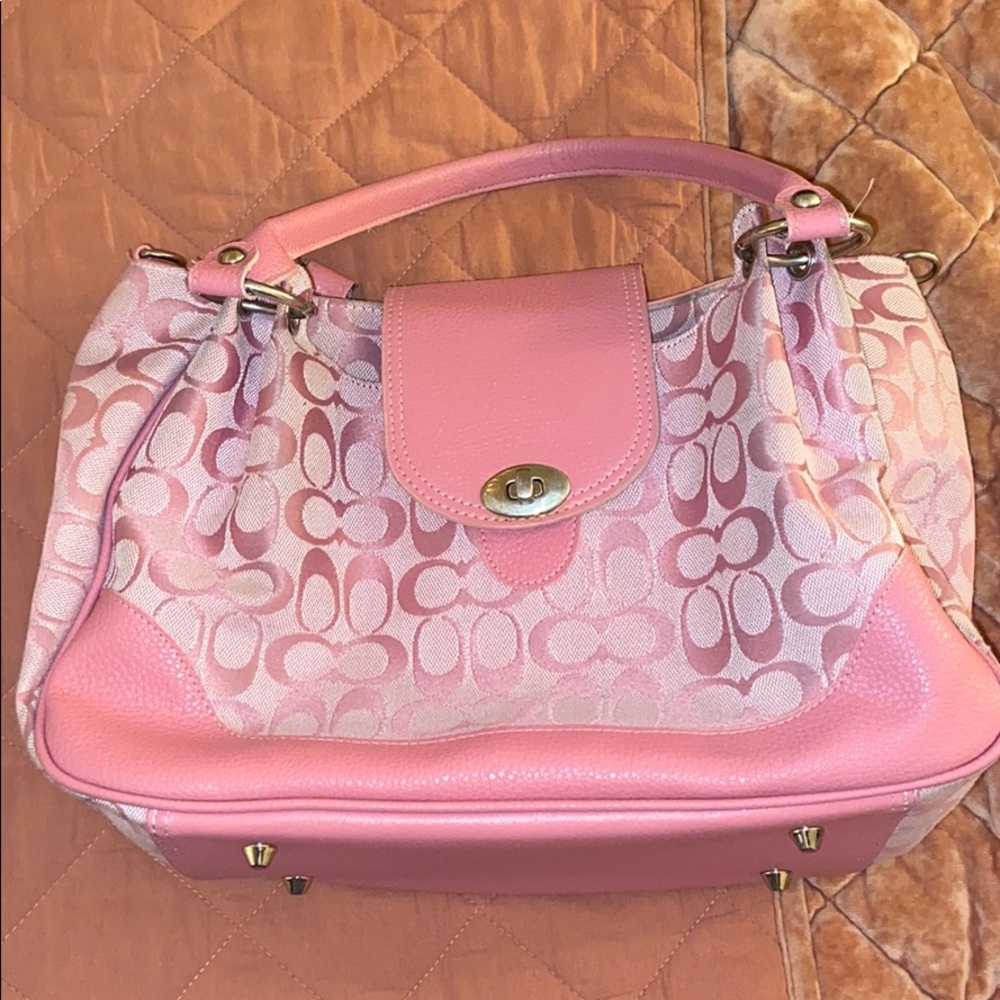 pink coach bag